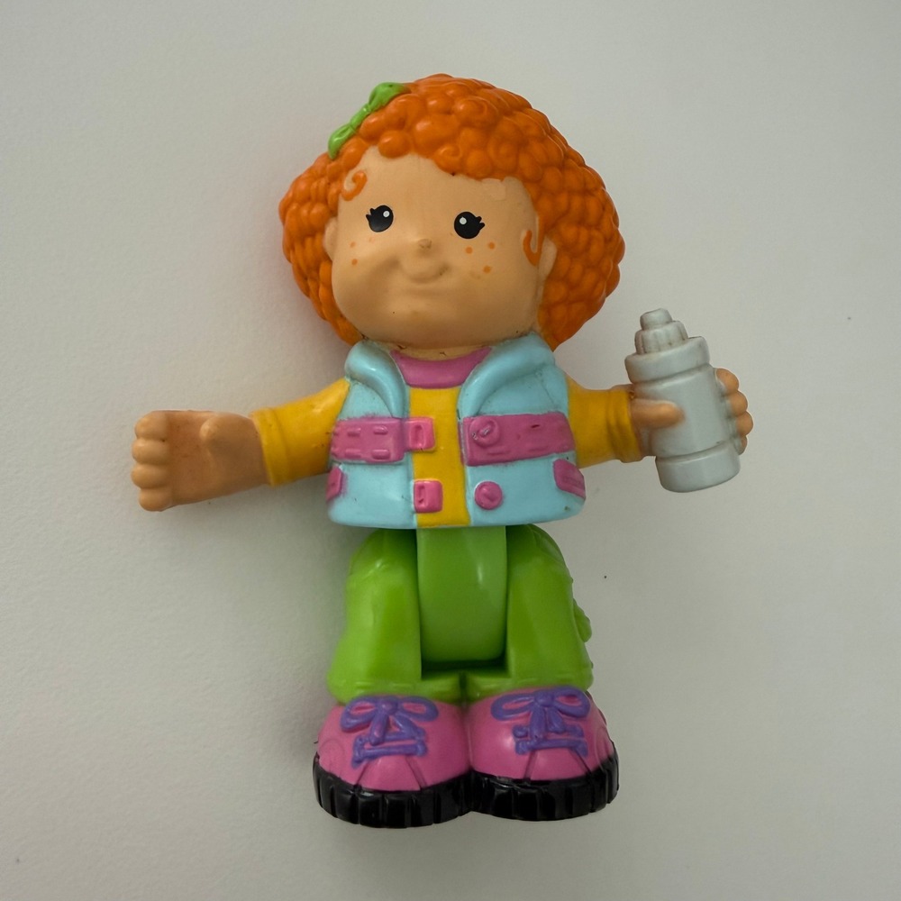 Fisher Price Little People Sonya Lee Figure Water Bottle Orange Hair 08/07 WW